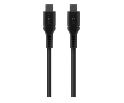 Kabel FIXED Kabel Liquid Silicone USB-C/USB-C 2m 60W czarny FIXDLS-CC2-BK
